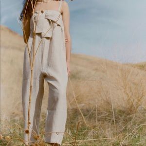 OZMA Layne Jumpsuit, Linen in Oatmeal